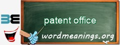 WordMeaning blackboard for patent office